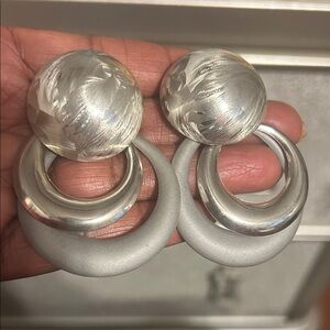 Vintage Silver Statement Earrings